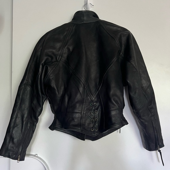 Unik Leather Motorcycle Jacket Women with Liner M Coat Medium - Picture 2 of 6